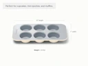 6 Cup Muffin Pan - Cream - Detail