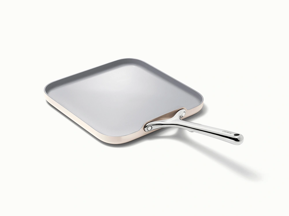 Ceramic Square Griddle Pan - Cream - Hero