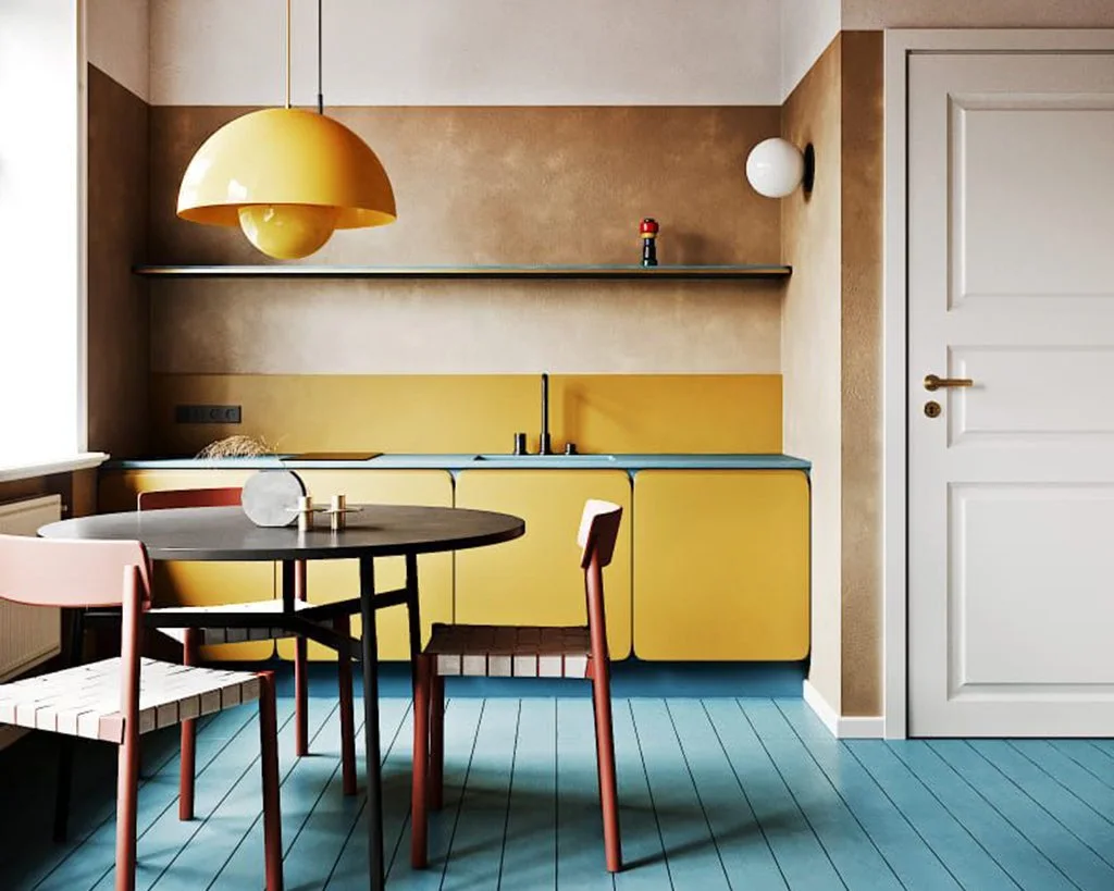 Peach Themed Kitchen