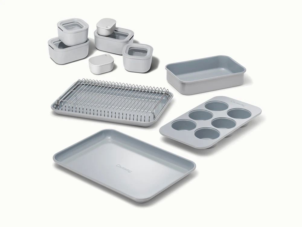 Mini Food Storage & Bakeware Set - Gray - Hero