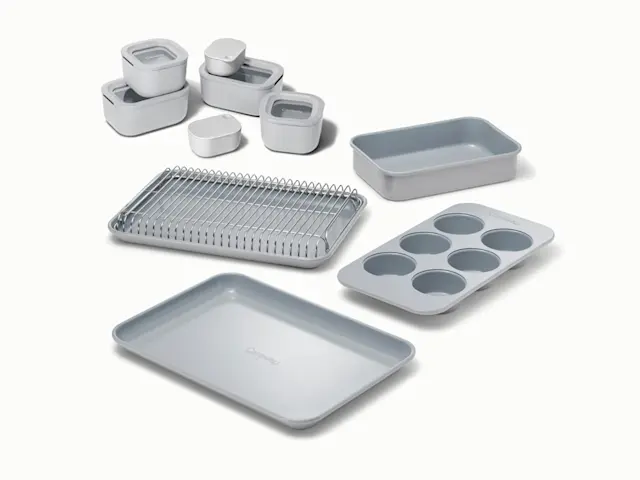 Mini Food Storage & Bakeware Set - Gray - Hero