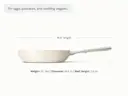 Ceramic Fry Pan - Cream - Detail