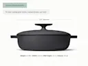 Enameled Cast Iron Braiser - Charcoal - Detail
