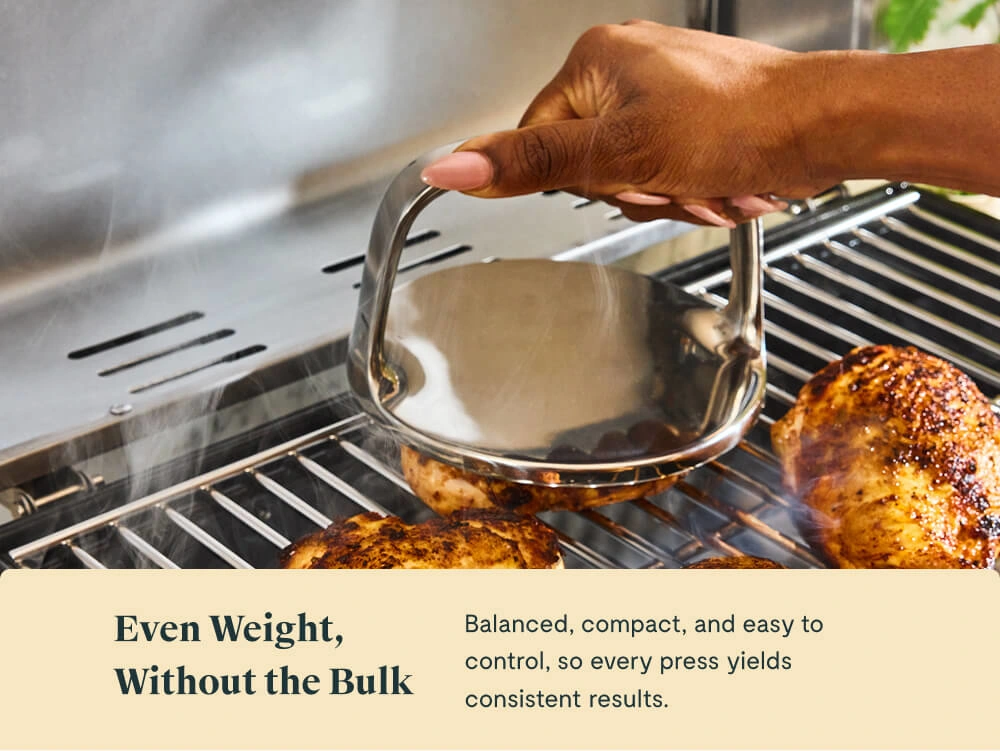 Grill Press - Stainless - Lifestyle