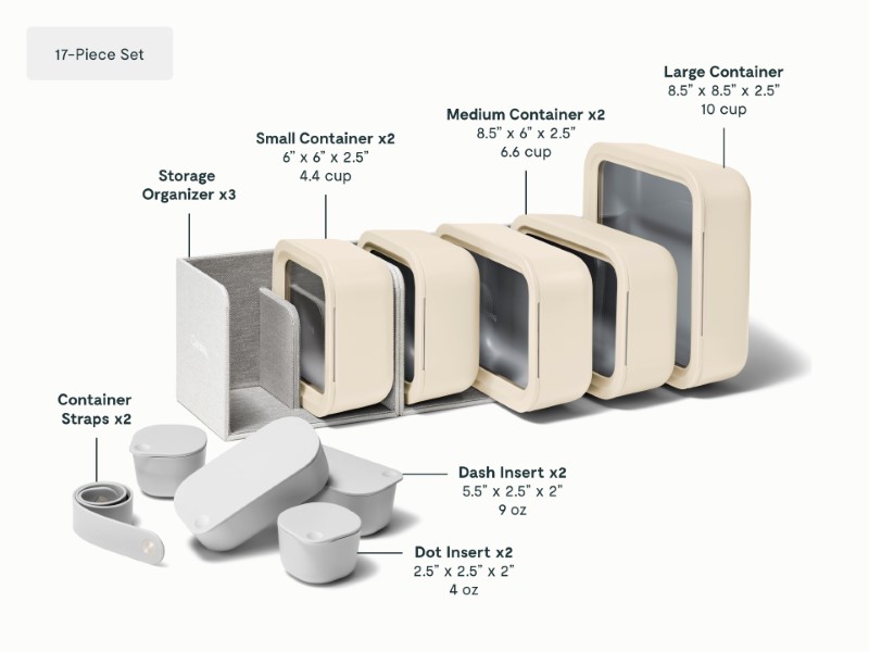 Food Storage Set - Cream - Detail