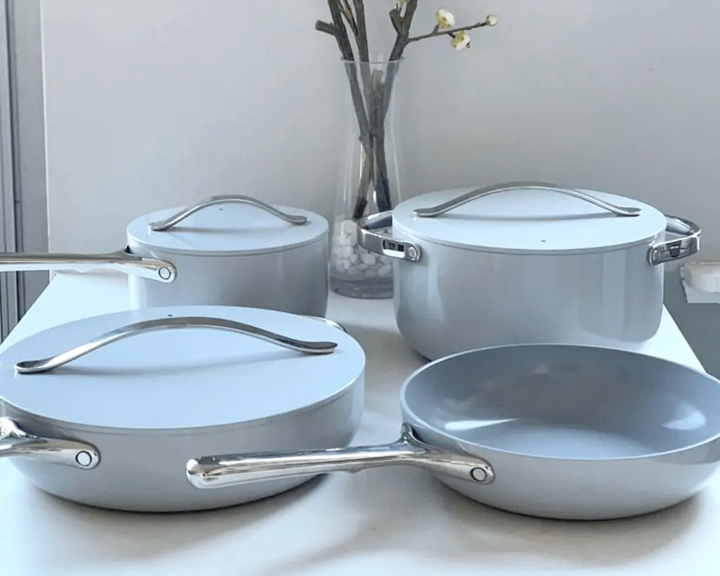 Ceramic Cookware Set - Gray - With Lid