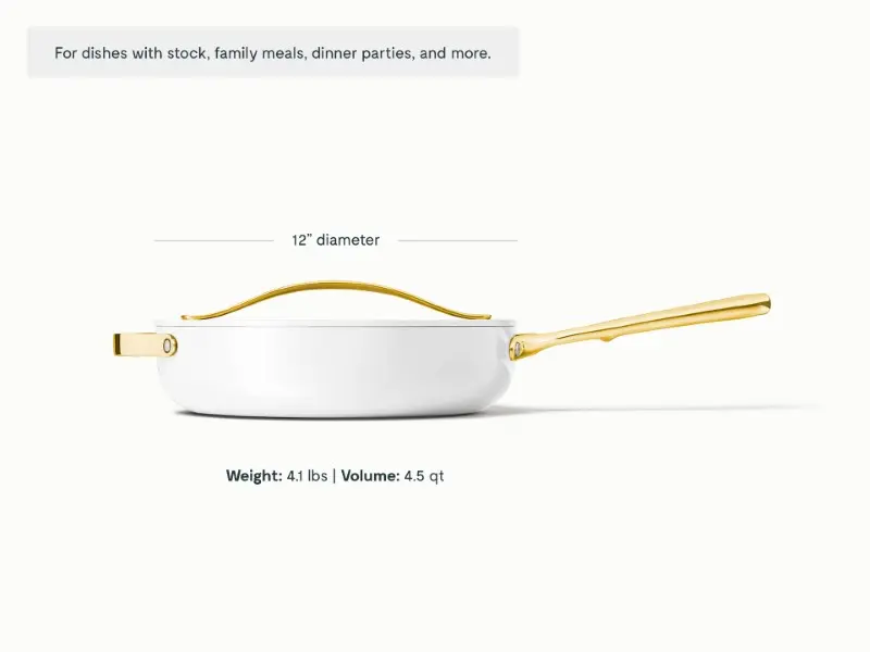 Saute Pan - White - Detail