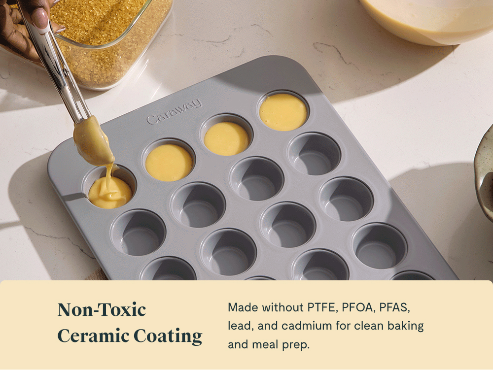 24-Cup Mini Muffin Pan | Non-Stick Ceramic Baking Pan | Caraway