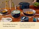 Ceramic Cookware Set - Navy - Tablescape Lifestyle