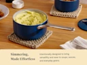 Ceramic Sauce Pan - Navy - Tablescape Lifestyle