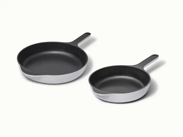 Enameled Cast Iron Skillet Duo - Gray - Hero