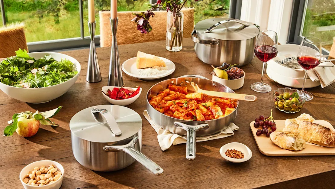 Stainless Steel Cookware Set - On Tabletop - Blog Hero