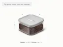 Small Glass Airtight Container - Gray - Detail