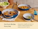 Ceramic Fry Pan Trio - Navy - Tablescape Lifestyle
