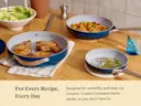 Ceramic Fry Pan Trio - Navy - Tablescape Lifestyle