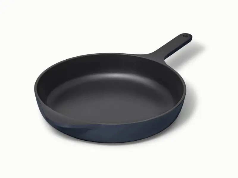 Enameled Cast Iron Skillet - Midnight Blue - Hero