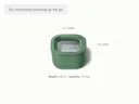 Mini Square Container - Sage - Detail
