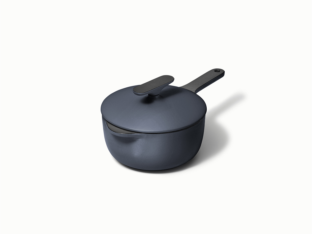 CREAM 1.8 qt Enameled Cast Iron Mini Sauce Pan