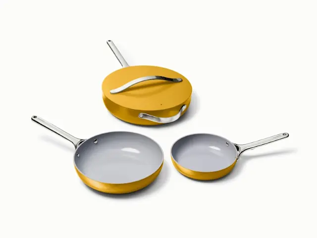 Ceramic Fry Pan Trio - Marigold - Hero