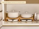Enameled Cast Iron Set - Cream - Complimentary FSC-Certified Organizer