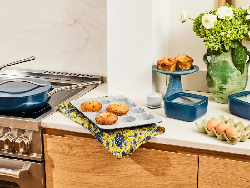 Ceramic Bakeware - Muffin Tin - Food Storage - Navy - Lifestyle