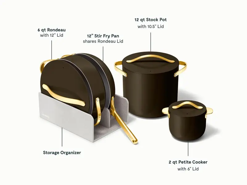 Ceramic Cookware+ Set - Black - Detail