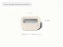 Mini Rectangle Container - Cream - Detail
