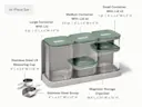 Glass Airtight Container Set - Sage - Detail