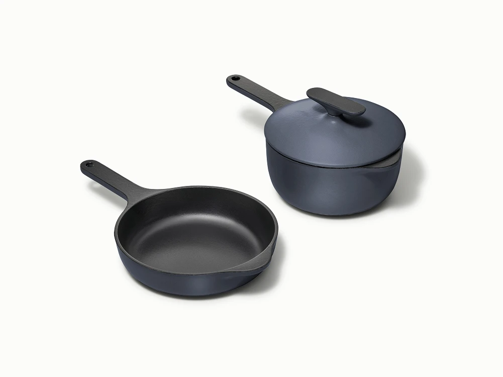Enameled Cast Iron Minis Duo - Midnight Blue - Hero