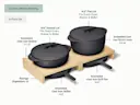 Enameled Cast Iron Set - Charcoal - Detail