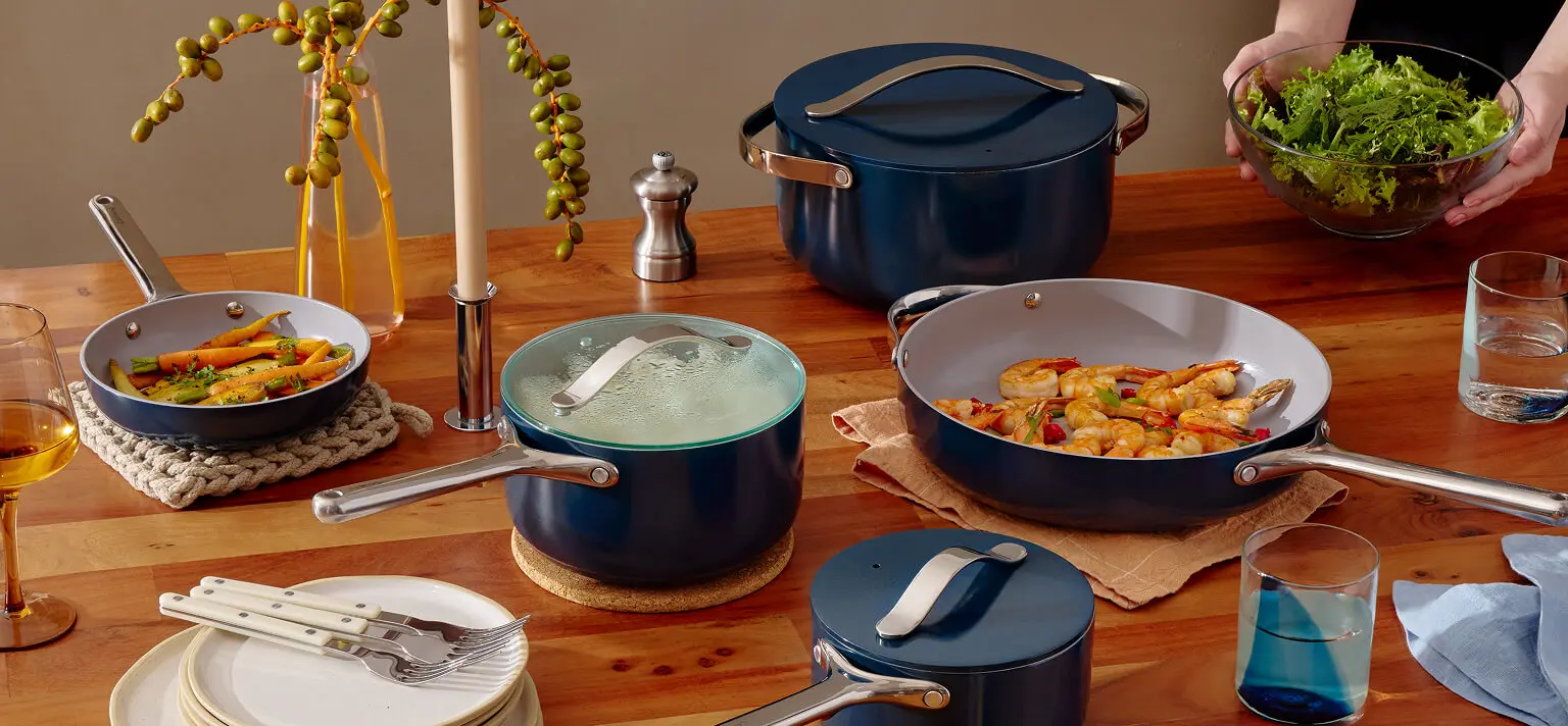 Cookware Set - Navy - Lifestyle Tablet