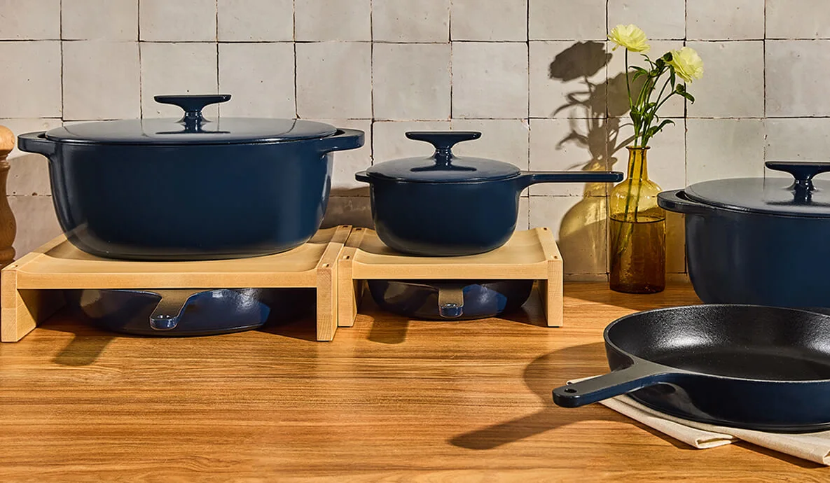 Enameled Cast Iron Set & Mini Duo - Midnight Blue - Storage Lifestyle