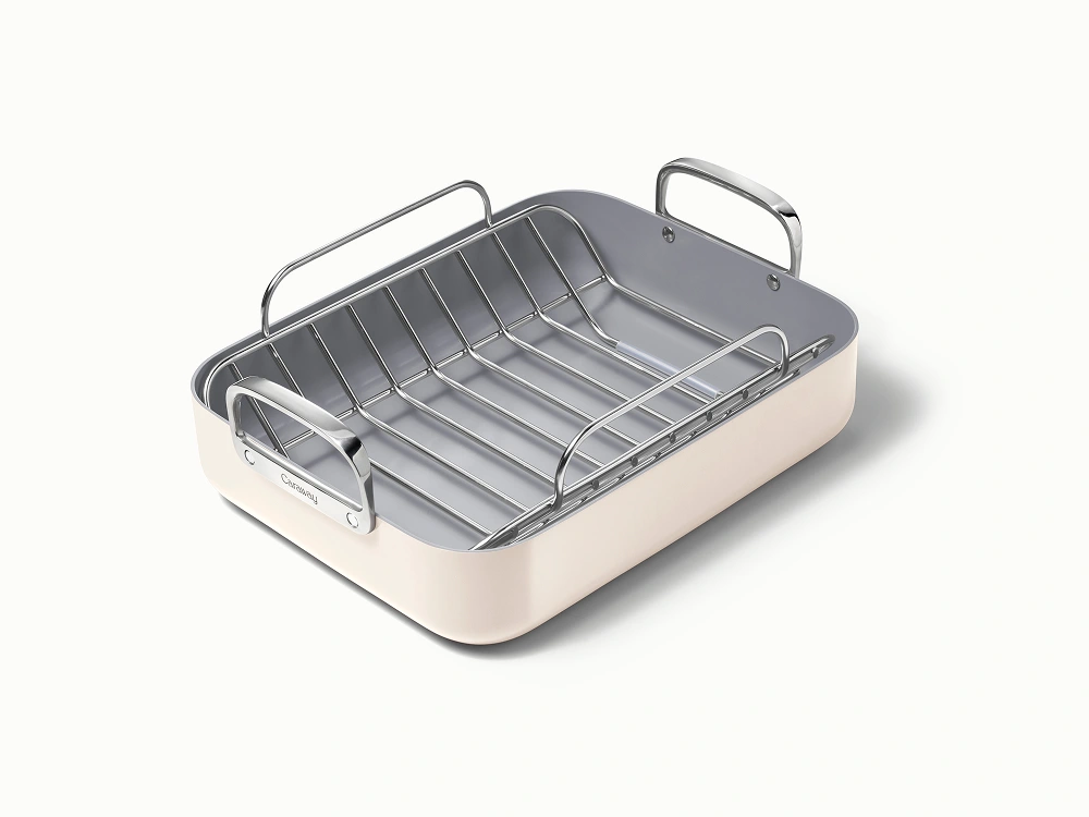 Ceramic Roasting Pan - Cream - Hero