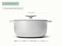 Enameled Cast Iron Dutch Oven - Gray - Detail