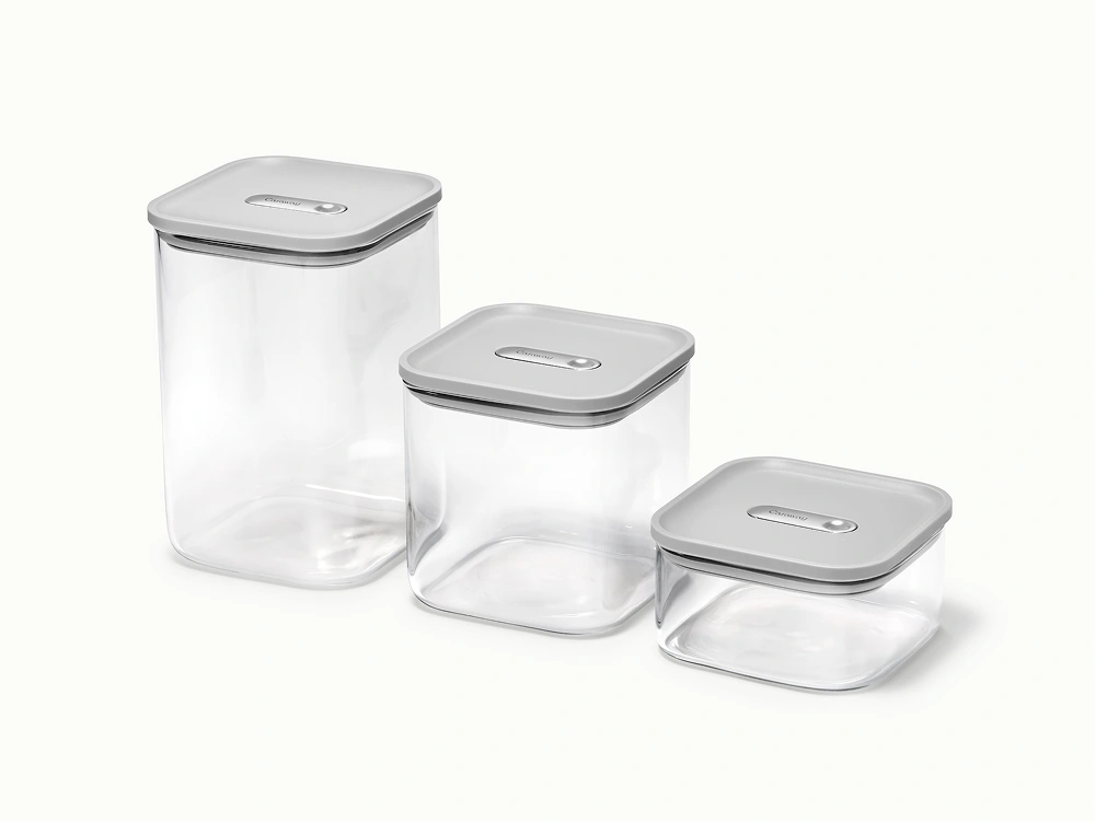 Caraway glass airtight containers in three sizes