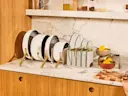 Iconics Glass Lid - Set of 4 - With White Iconics Cookware Set on Counter