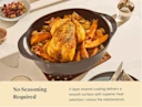 Enameled Cast Iron Oval Dutch Oven - Charcoal - No Seasoning Reqired