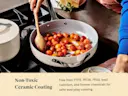 Ceramic Sauté Pan - Gray - Stovetop Lifestyle