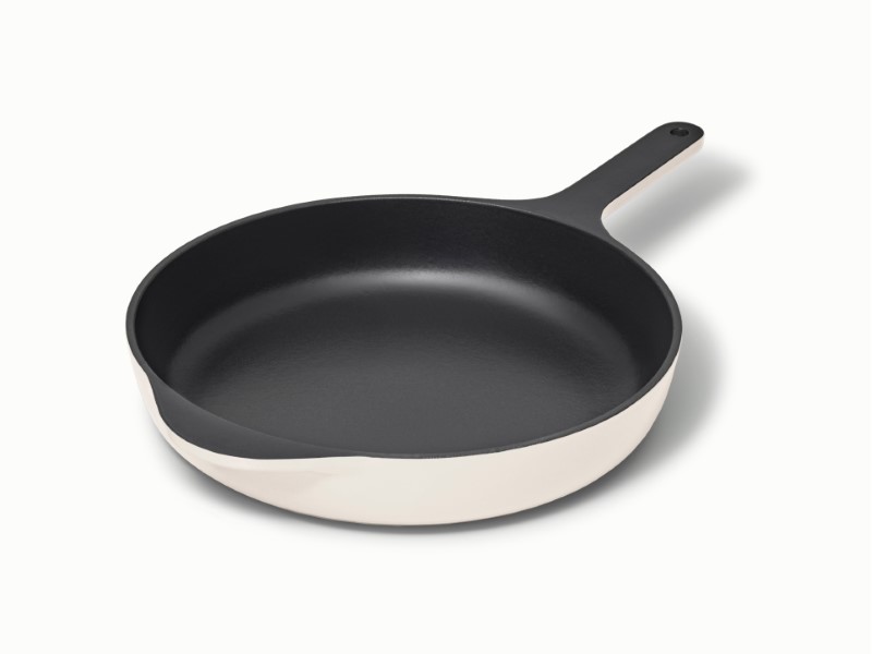 Enameled Cast Iron Skillet - Cream - Hero