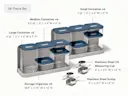 Ultimate Glass Airtight Storage Set - Navy - Detail