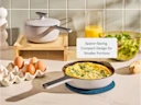 Enameled Cast Iron Mini Duo - Cream - Space Saving Compact Design