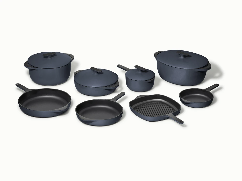 Deluxe Enameled Cast Iron Set - Midnight Blue - Hero