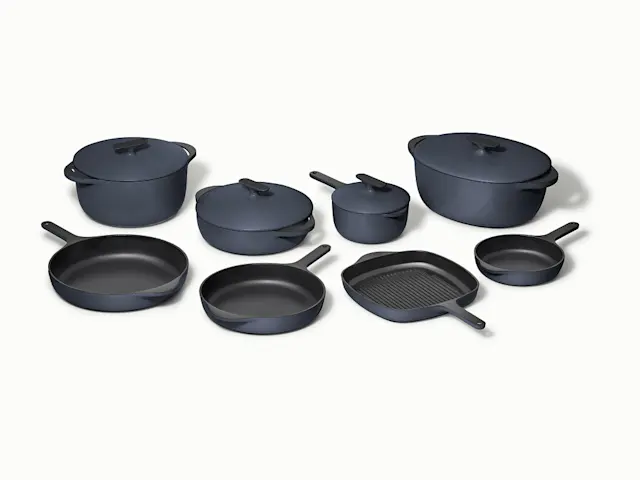 Deluxe Enameled Cast Iron Set - Midnight Blue - Hero