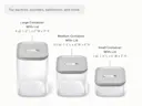 Glass Airtight Container Trio - Gray - Detail