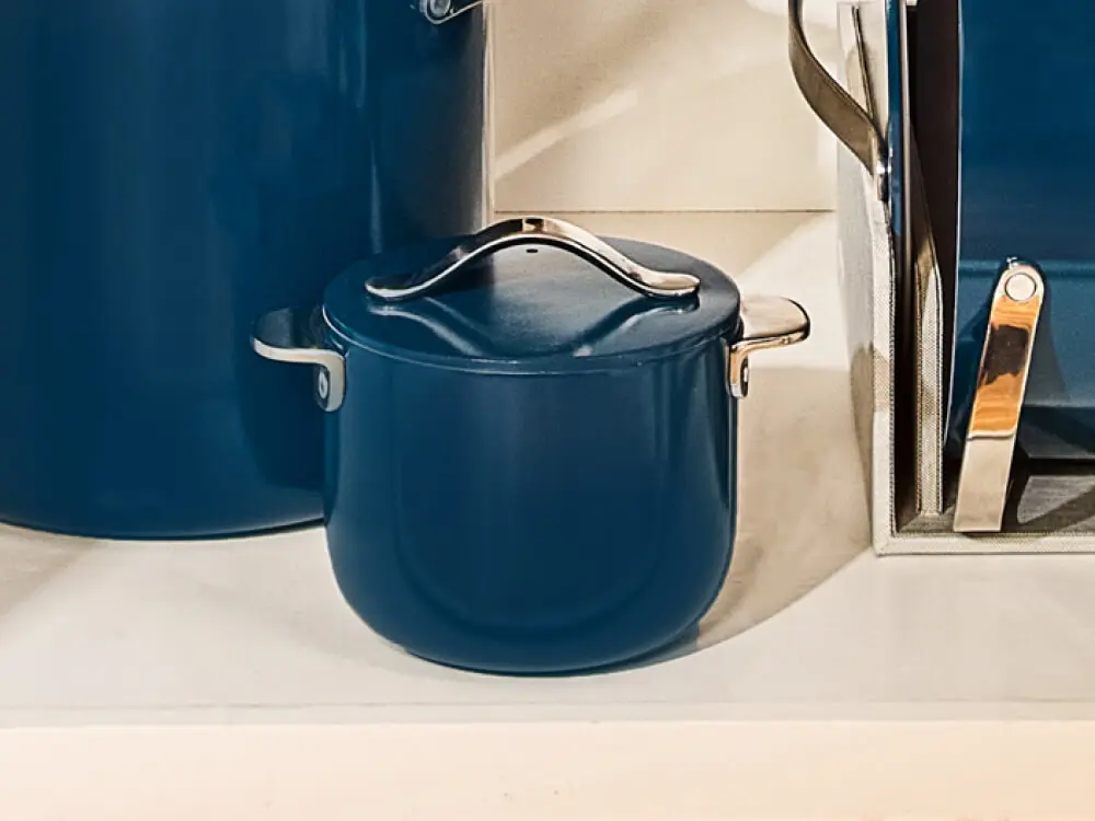 Ceramic Petite Cooker - Navy - On Counter