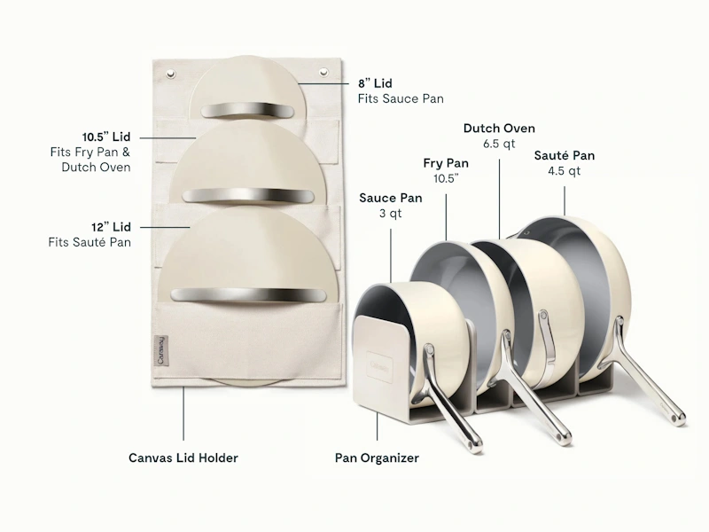 Ceramic Cookware Set - Cream - Detail