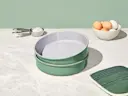 Circle Pan Duo - Sage - Stacked on Counter