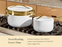 Large Steamer - Glossy Gold - Even Heating Lifestyle