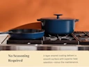 Large Enameled Cast Iron Duo - Midnight Blue - No Seasoning Required