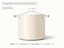Ceramic Stock Pot - Cream - Detail